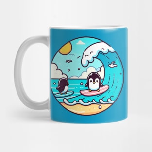 Penguin Paradise Surf Mug